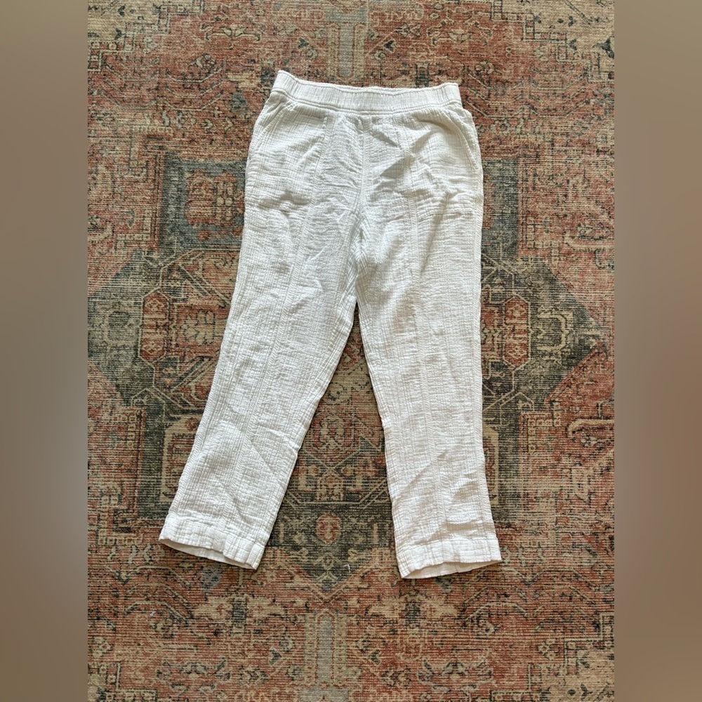 Wonderly Pants Wide Leg Pull On Elastic 100% Cotton